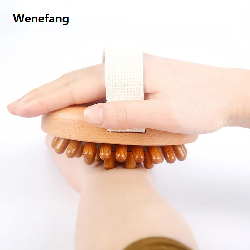 Wenefang Wooden Scalp Massage Hair Comb Air Cushion Body Soothing Essential Oil Spa Brush