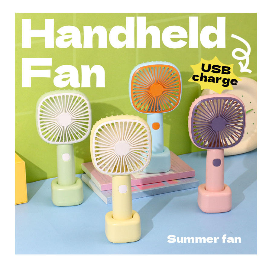 Handheld Fan USB Rechargeable Portable Mini Cooling Fan | 3 Speed Adjustable Summer Cooling Fan with Stand