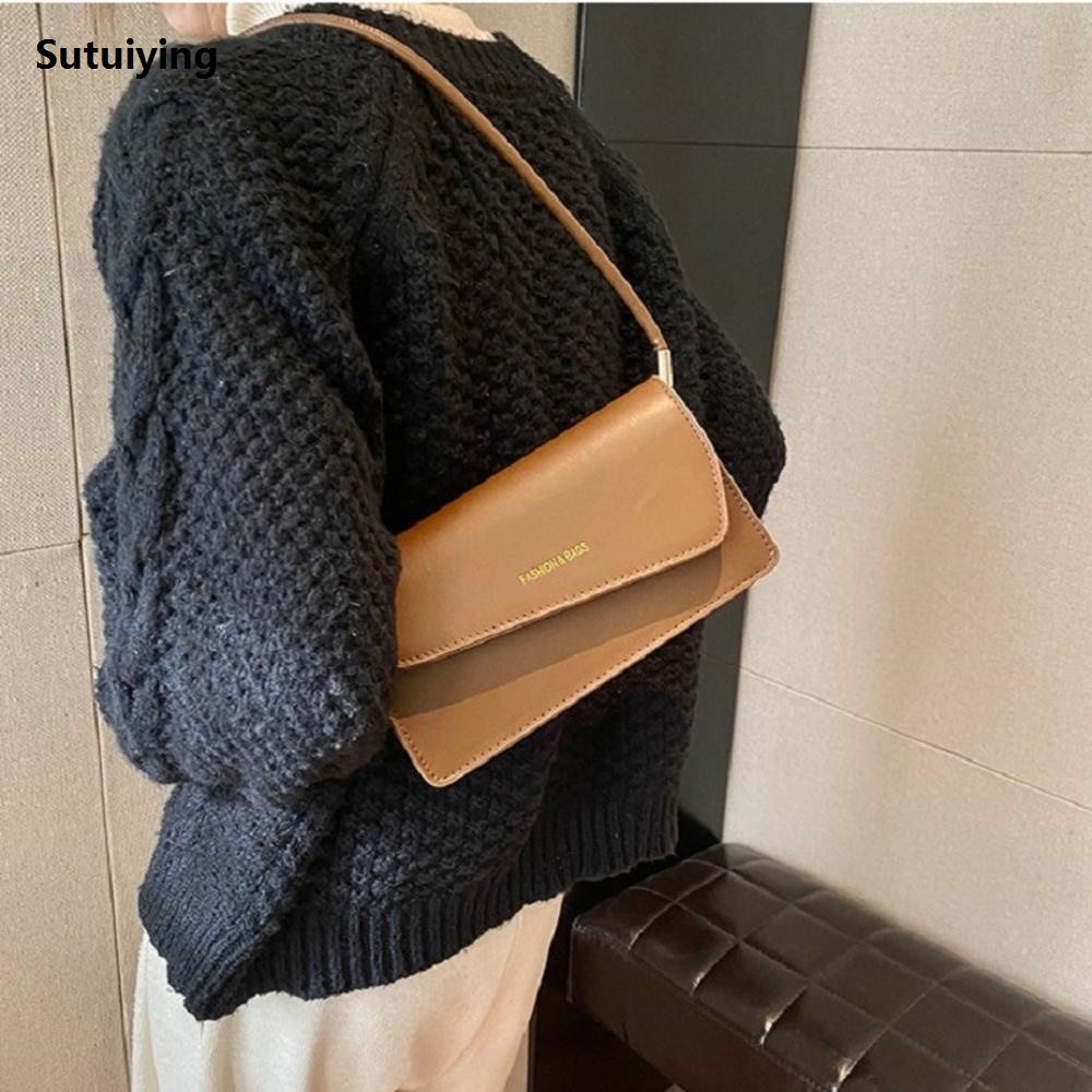 Sutuiying PU Fashion Handbag Good Quality Solid Color Exquisite Hot Selling Shopping Bag Retro Casual Handbag for Outdoors Travel