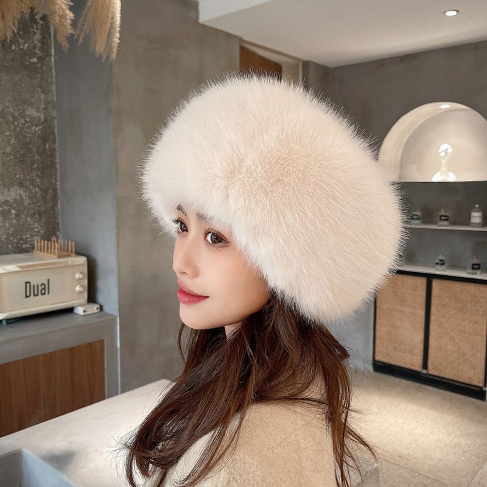 Accessories Faux Fur Faux Fur Hat Acrylic Fibers Fluffy Russian Hat 8 Colors Warm Hat Winter