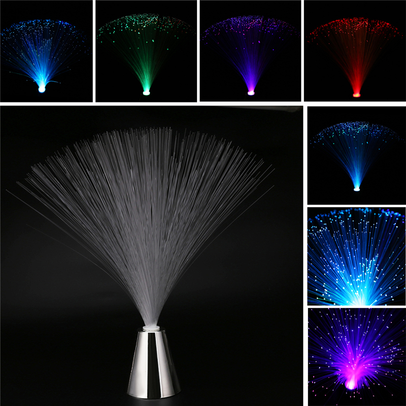 NEW 【Innovative design】Colorful LED Night Light Fiber Optic Light Lamp RGB Multicolored Flashing Universal Modes Table Lamps For Children Gift