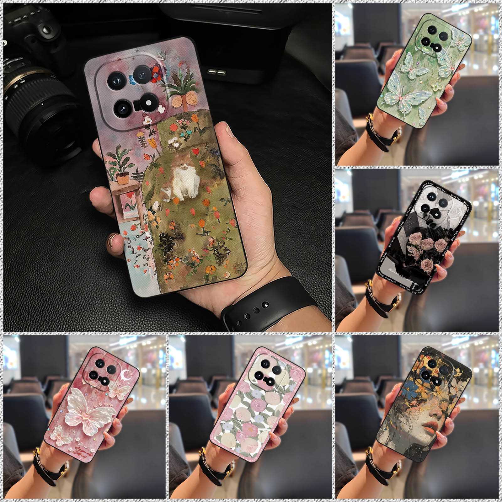 Fashion Design Cute Phone Case For Xiaomi17 TPU Graffiti Waterproof Anti-knock Oil Painting Durable flower Protective