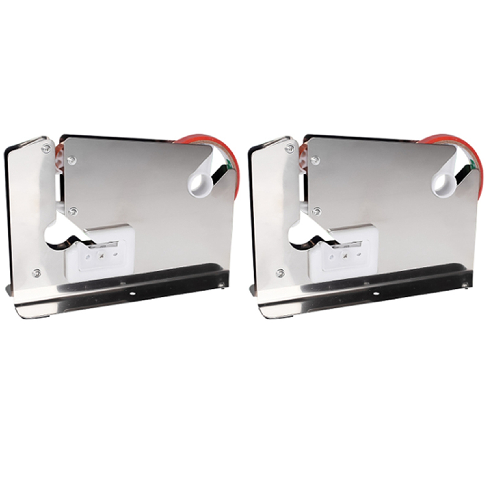 fasdaga 2X Stainless Steel Supermarket Bag Sealing Machine Food Packaging Fruit Shop Packer Portable Tape Cutter Dispenser