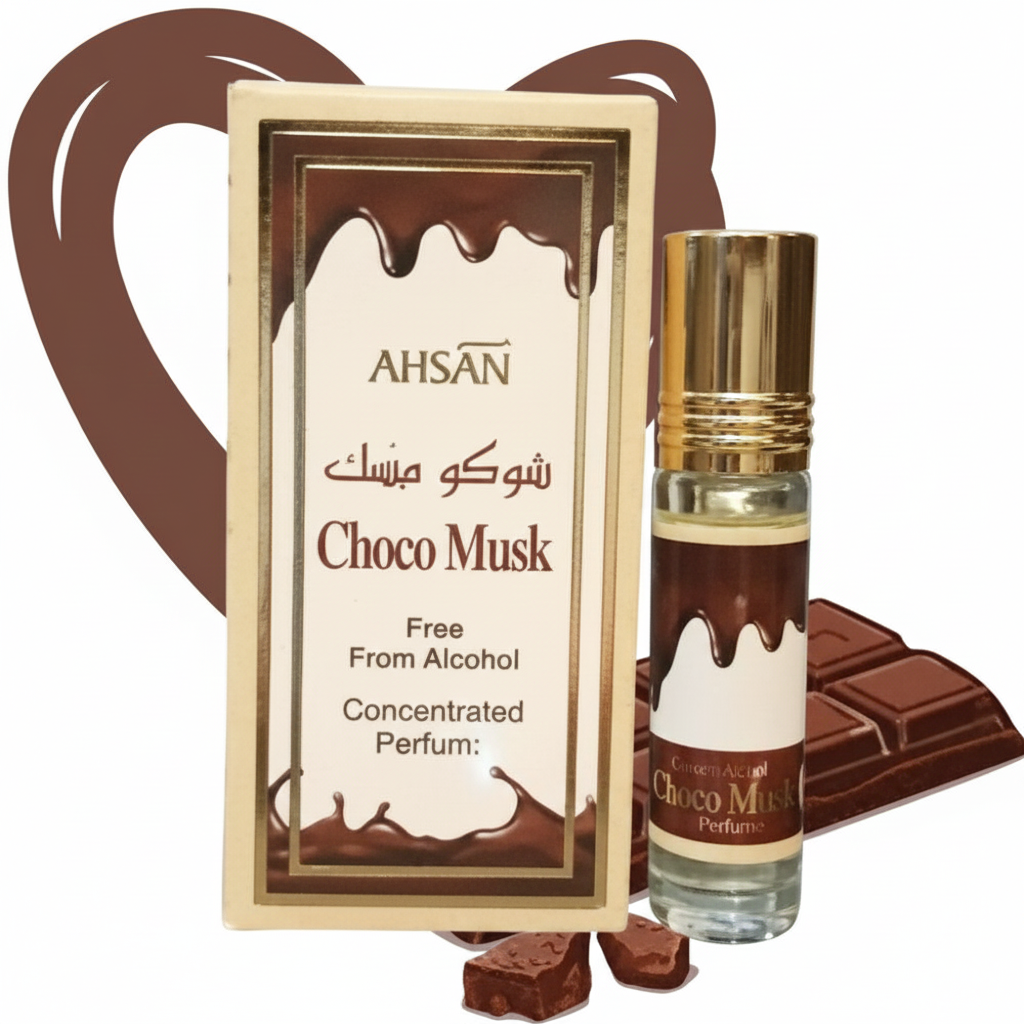 Ahsan Choco Musk Free From Alcohol Concentrated Attar Perfume 8ml