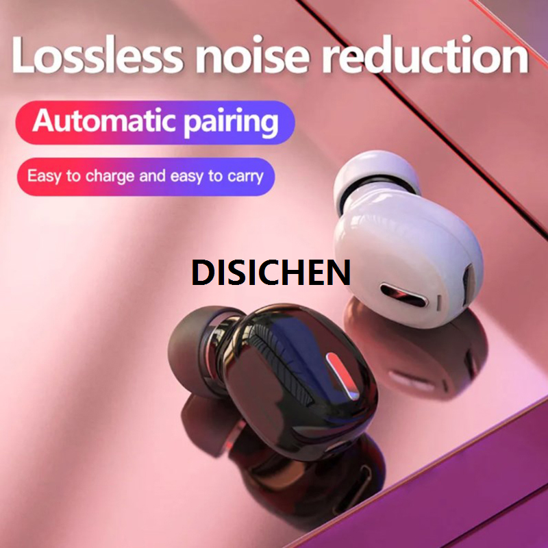 DISICHEN 1 Pc Wireless Bluetooth Compatible 5.0 Single Ear Sports Bluetooth Headset With Microphone Hands-Free In-Ear Headset Profesional