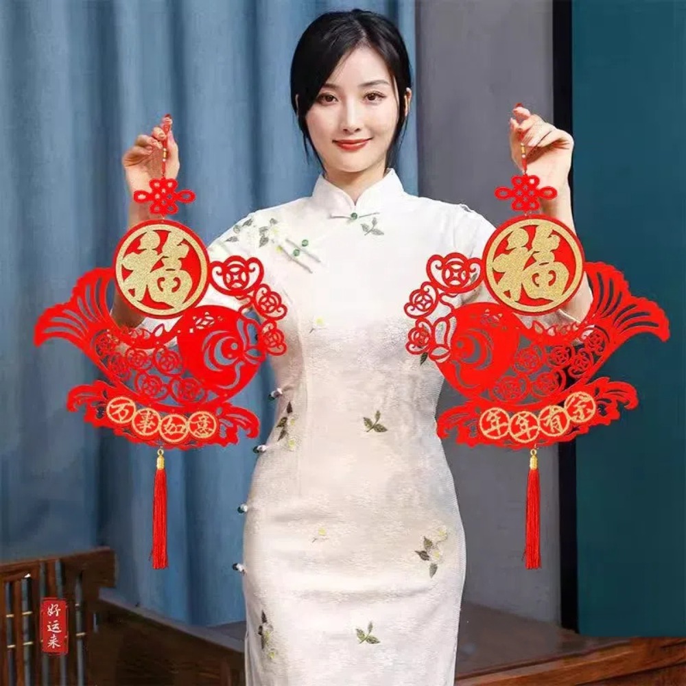 New Vietnamese Hanging Pendants Red 2025 Chinese Lunar New Year Decor Home Decor Large Spring Festival Ornaments