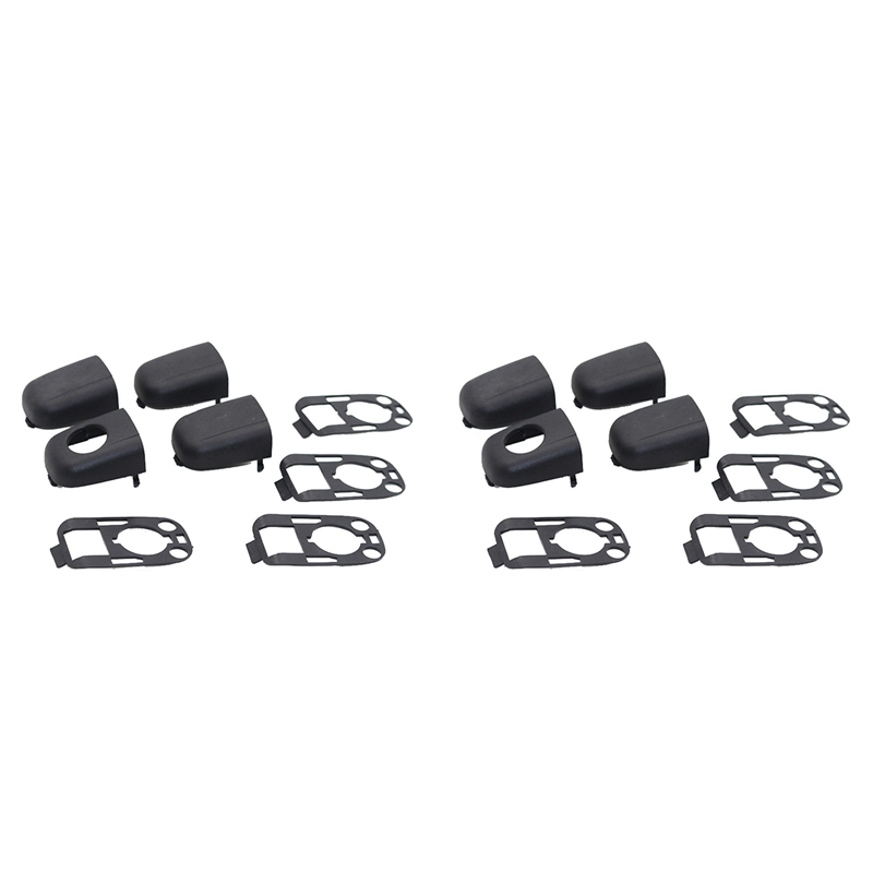JINMY 2X Car Door Handle End Cap Trim Kit with Stopper 9101AA for 307 C2 C3