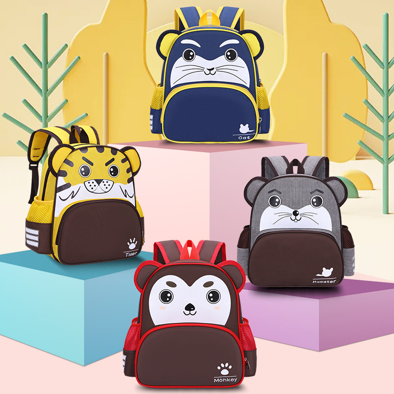 2022 New Cartoon Kindergarten Schoolbag Wholesale 3-6 Years Old Preschool Small Schoolbag Cute Animal Kids Backpack