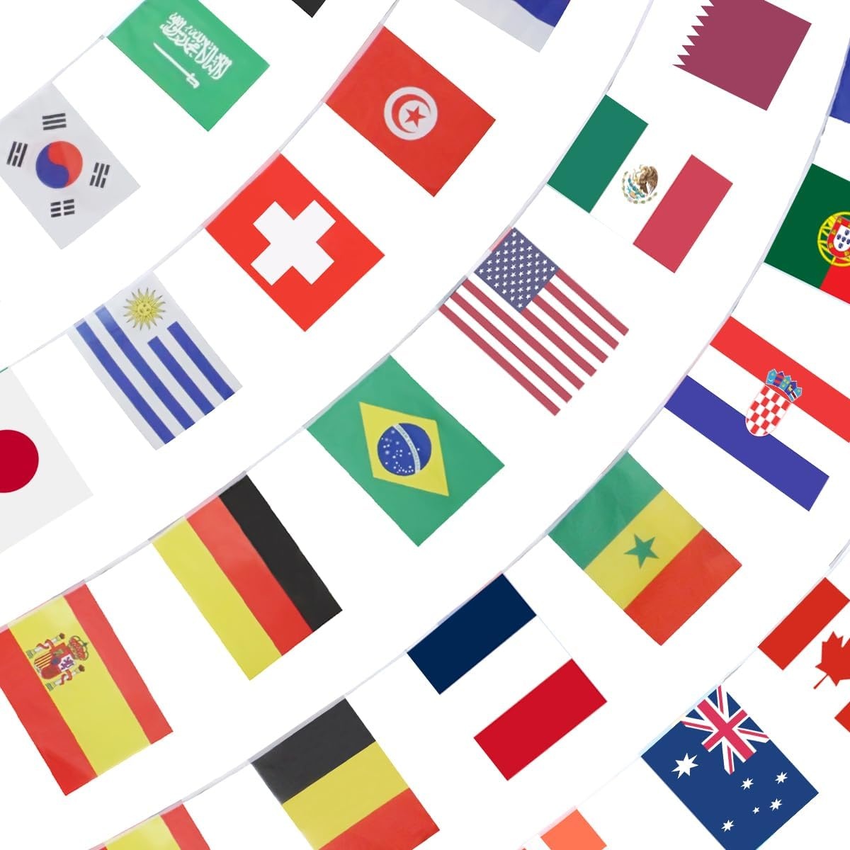 FIFA World Cup 2026 String Flag Banner 48 Nations Football Decoration for Home Restaurant Cafe Nepal
