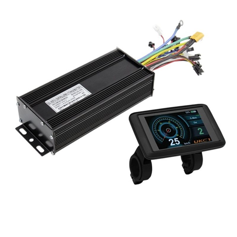 For Electric Mountain Bike Scooter Modification Kit- 36V 48V 52V 45A Brushless Motor Three-Mode Controller+ UKC1 Display