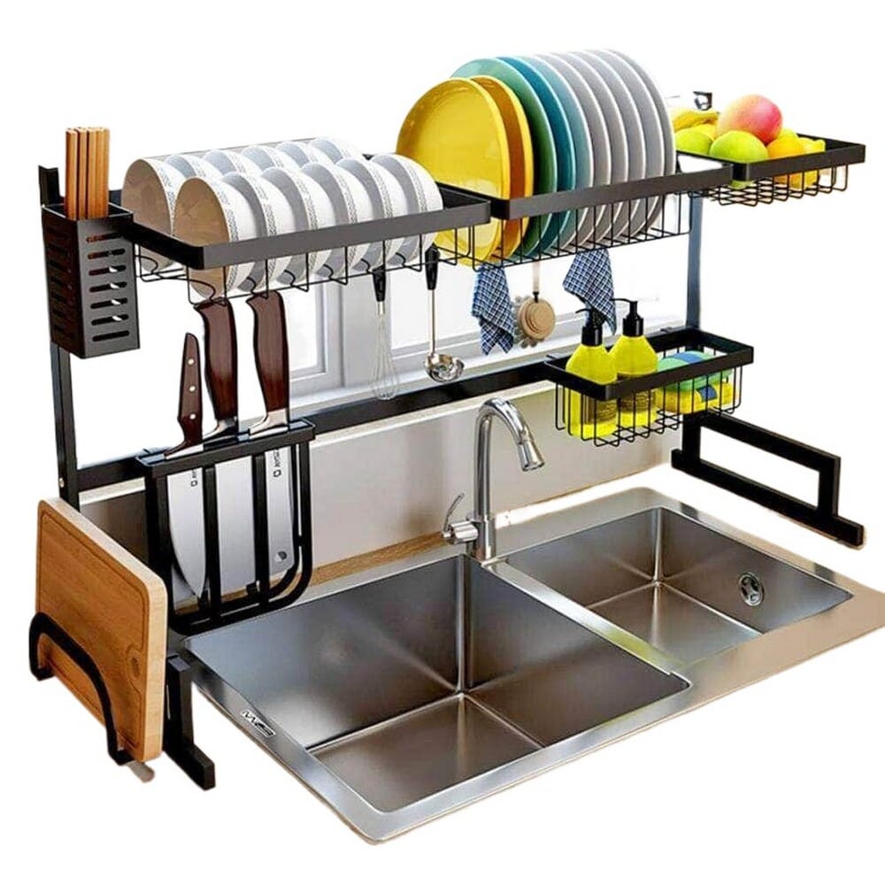 Stainless Steel Over The Sink Dish Rack