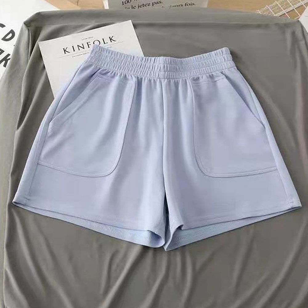 Casual Women Girl Solid Color Wide Leg Boxer Panties High Waist Shorts Women's Breeches Sports Shorts