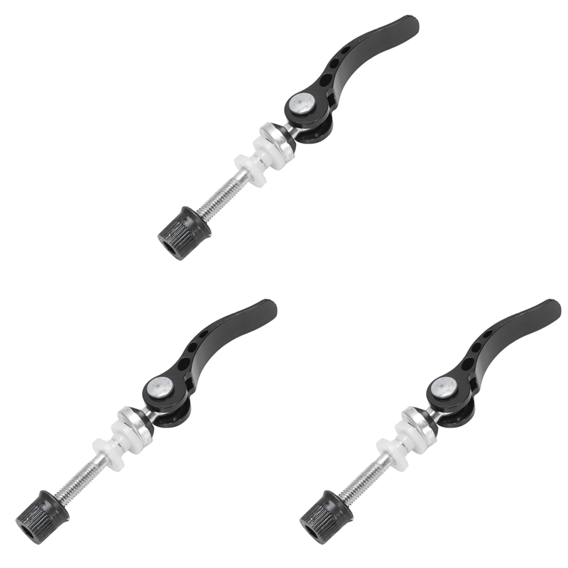 ARELENE 3X Black Bicycle Quick Release Seat Post Clamp Binder 6 x 55mm Rod