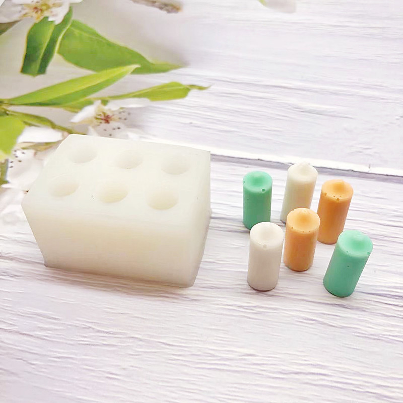 3D Candle Silicon Mold Handmade Diy Mini Cylinder Soap Candle Mould Candle Aroma ZHIXING