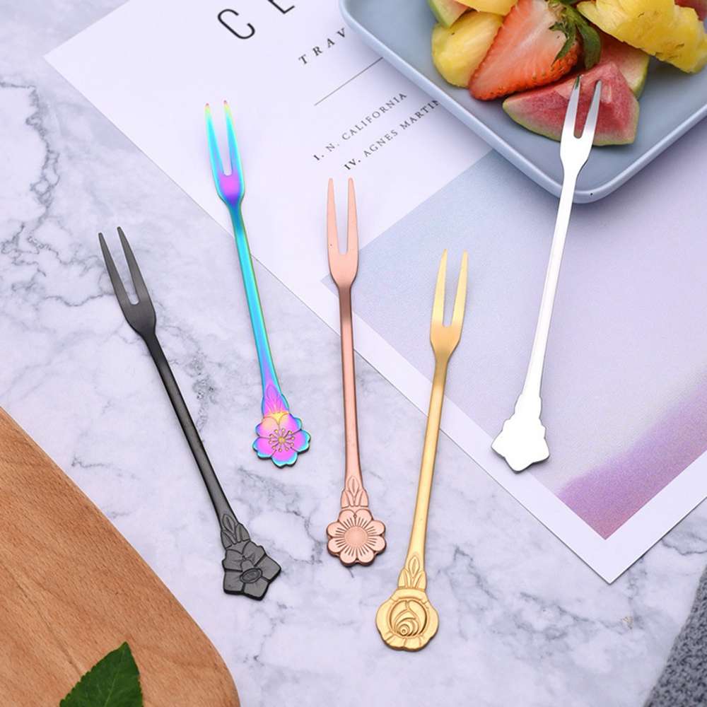 Mini Creative Cake Dessert Gift Ice Cream Tableware Fruit Forks Kitchen Tools Flatware