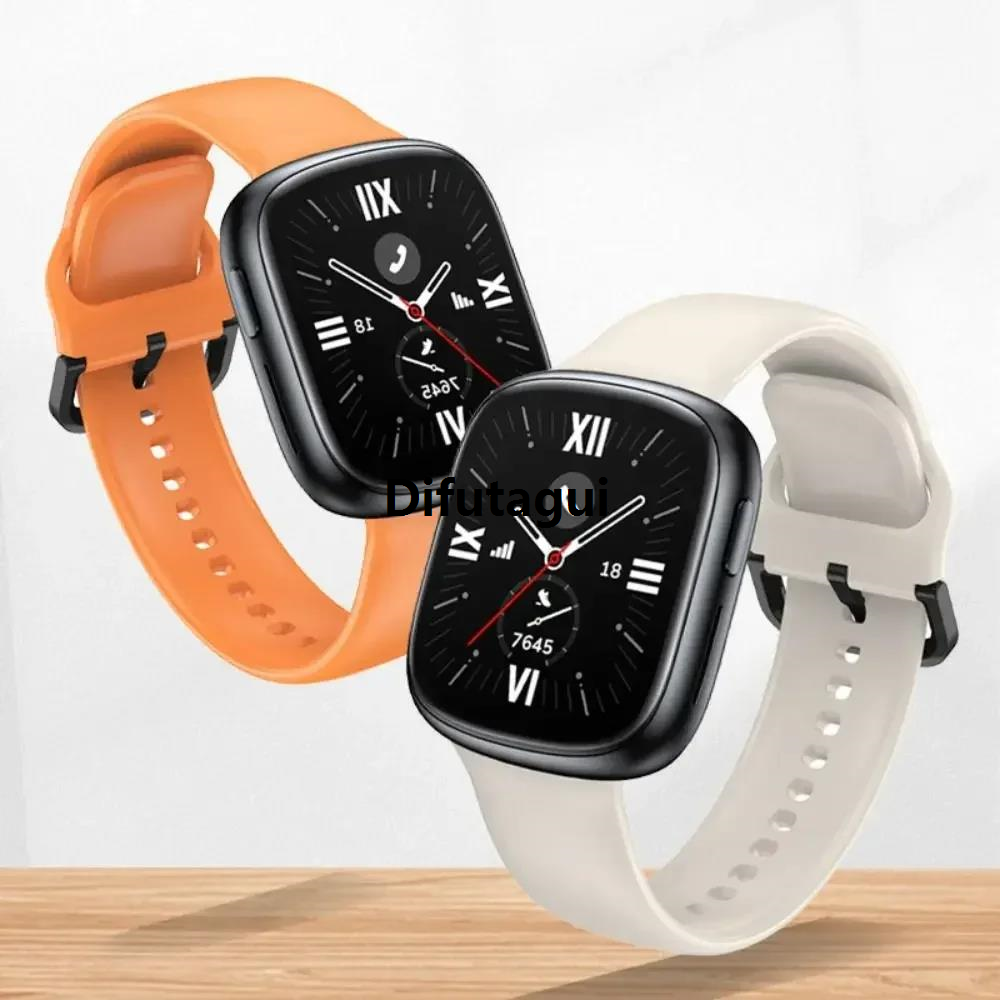 Difutagui New goods 4 Bracelet Strap Watch, 4 Smart Watch for Honor Hand Official 2025 Silicone Strap Sport Replacement Wristband for Huawei Honor Watch