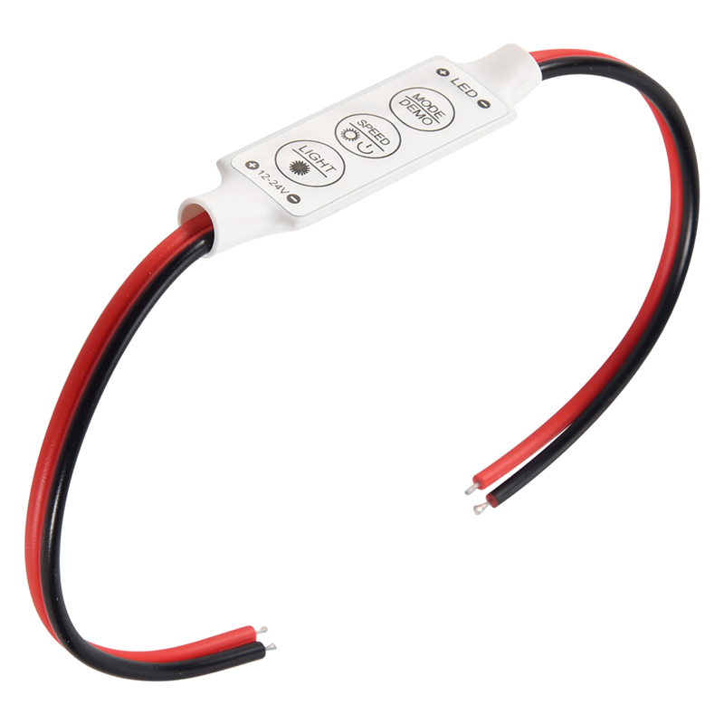 OUMERY LED Dimmer 12A 12V-24V for LED Strips Monochrome Controller