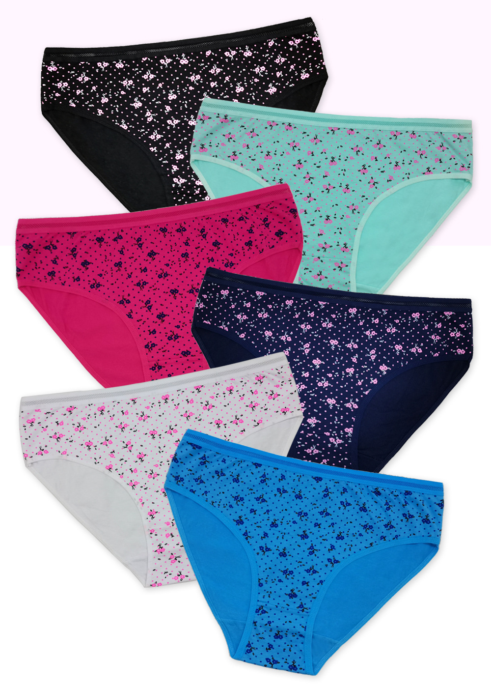 Wenefang Portable 1pc/lot New Large Size Briefs Women's Big Yards Underwear Waist Cotton Lady Plus Small Floral 89515