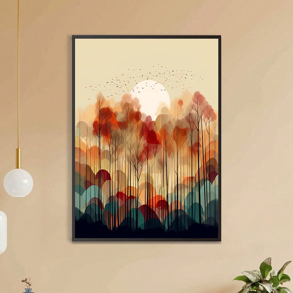 HOT 1 piece landscape DIY diamond painting, DIY diamond painting set accessories, suitable for home living