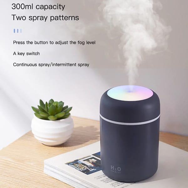 Cool Mist Portable Mini Humidifier USB Powered | Cool Aesthetic Lights & Low Noise