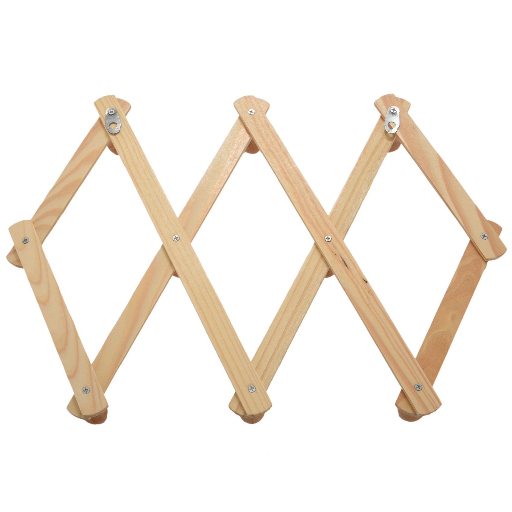 NAMUNY Accordion Wall Hanger 10 Hooks Pack Of 2 Natural Wood Wall Mounted Expandable Accordion Peg Coat Rack Hanger 2 Pack