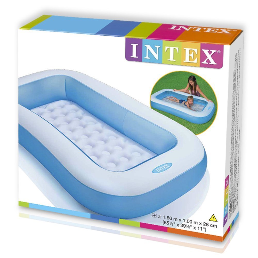 Intex Children's Rectangular Inflatable Water Pool 1.66M X 1M X 25CM