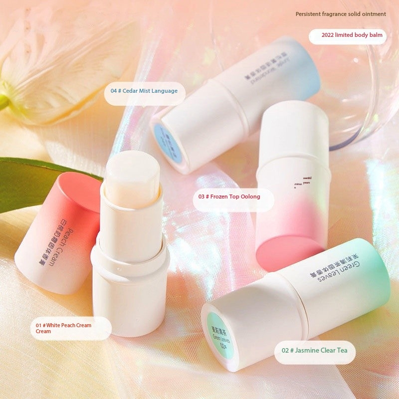 1 Piece Portable Solid Perfumes Balm Stick for Women Men Deodorant Stick Perfume Long Lasting Sweet Peaches Fresh Fragrance Easy To Use