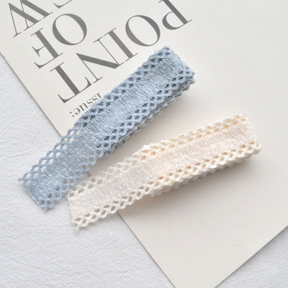 New 25MM Embroidery Lace DIY Vintage Solid Color Sewing Clothes Materials Hollow Lace Wrinkle Fabric Ribbon
