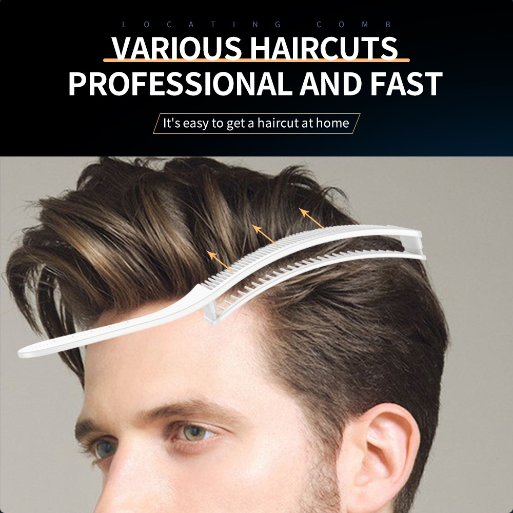 DISICHEN 【2025 Version】 Barber Fade Combs New Style Professional Barber Hair Cutting Curved Positioning Comb Heat Resistant Flat Top Comb Hair Tools