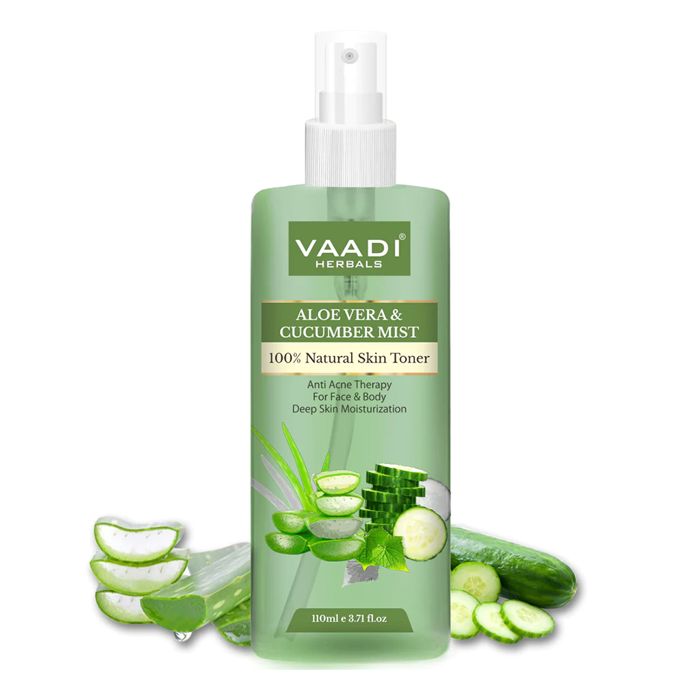 Vaadi Herbals Aloe Vera & Cucumber Mist Natural Skin Toner 110 ml
