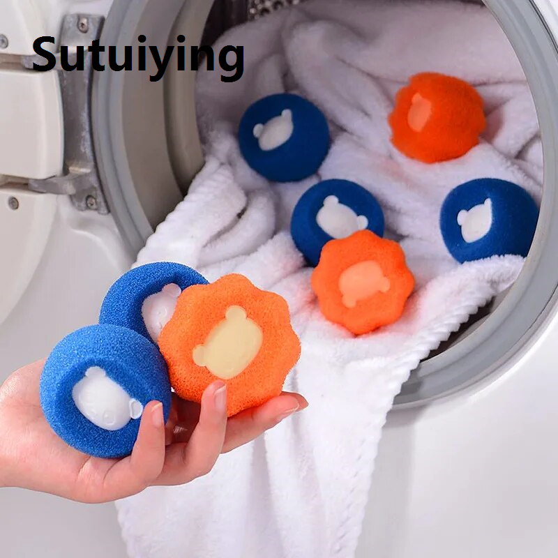 Sutuiying transparent bag Laundry Magic Ball Kit Hair Remover Pet Clothes Cleaning Dog Accessories Home Household Product Tool Removes for Cat