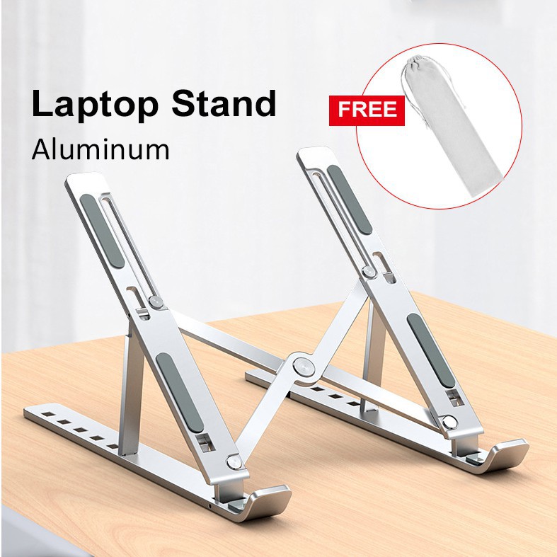Aluminum Alloy Adjustable Laptop Stand For 10 to 17 Inches Laptop/Tab