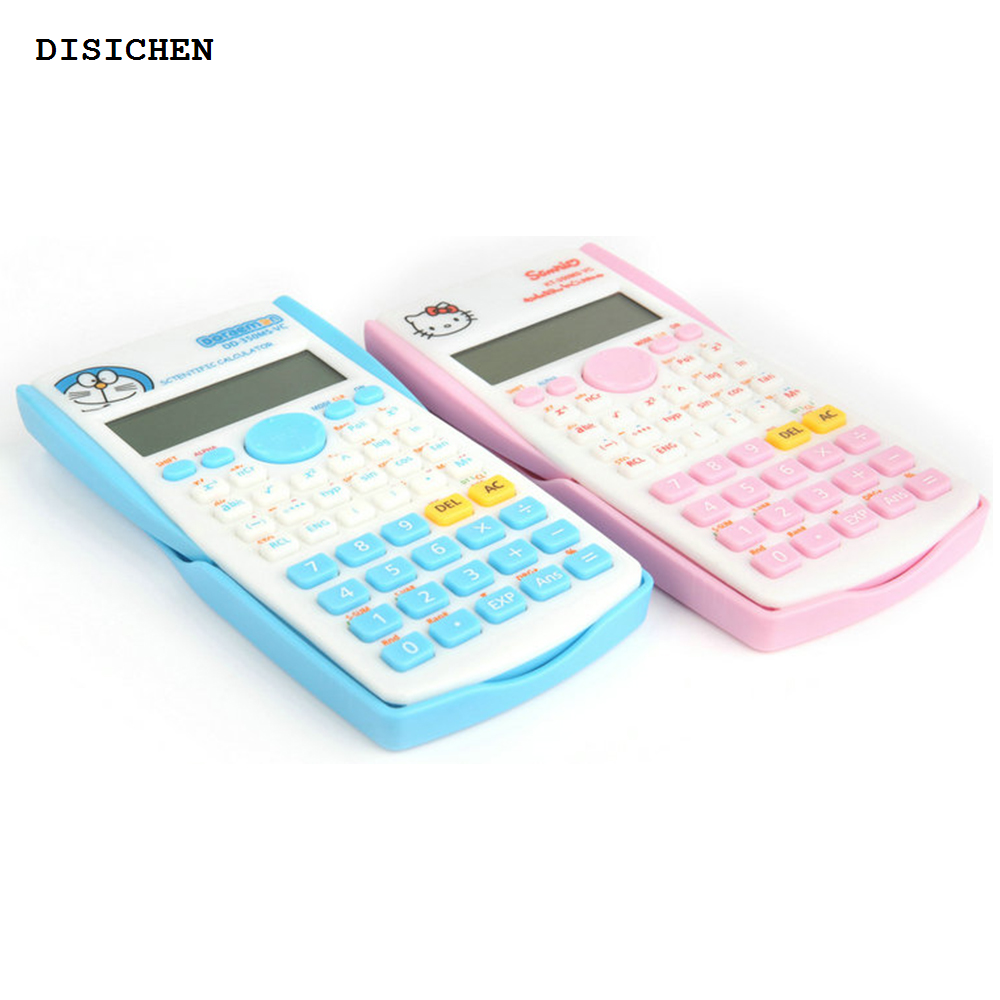 DISICHEN Profesional Hello Kitty Electronic Calculator Desktop Home Office School Financial Accounting Tool Slide Science Function Calculation Gifts