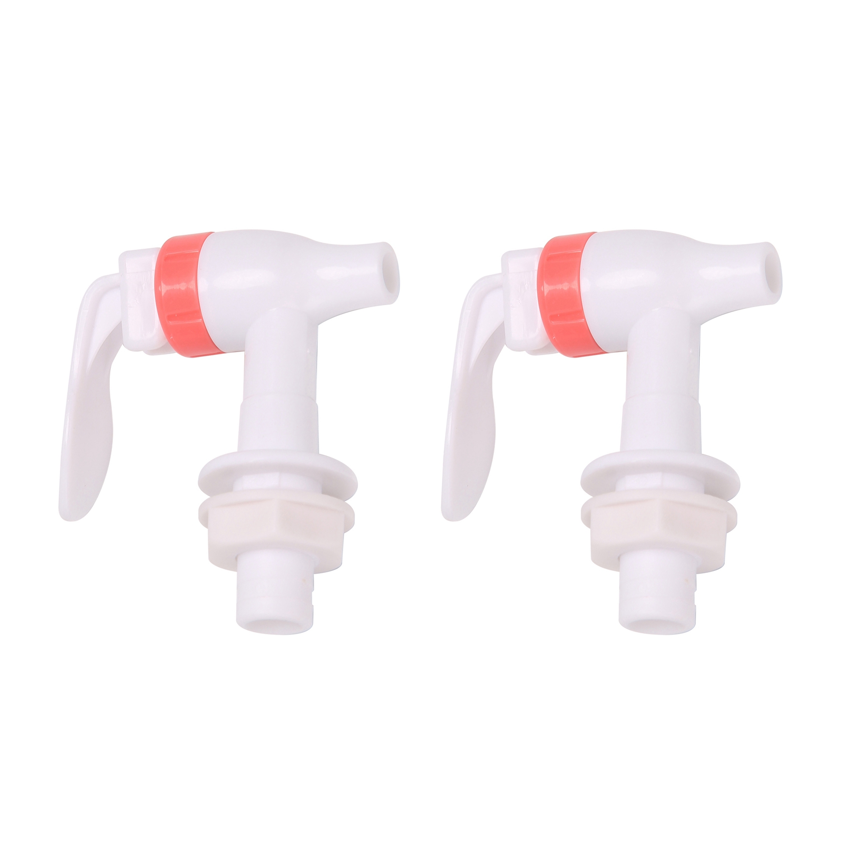 FORIDE 2X Spare Part Faucet Plastic Tap Drain Tap Dispenser White Pink