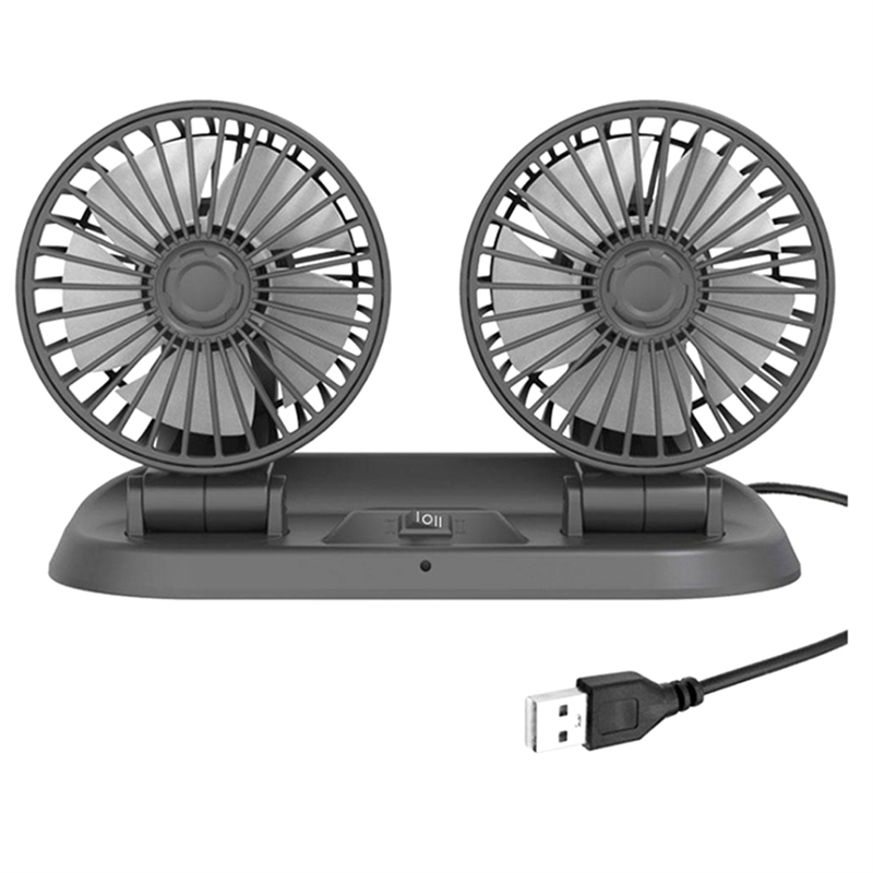 1 Piece Multi-Function Double-Headed Electric Fan Truck Strong Wind USB Interface