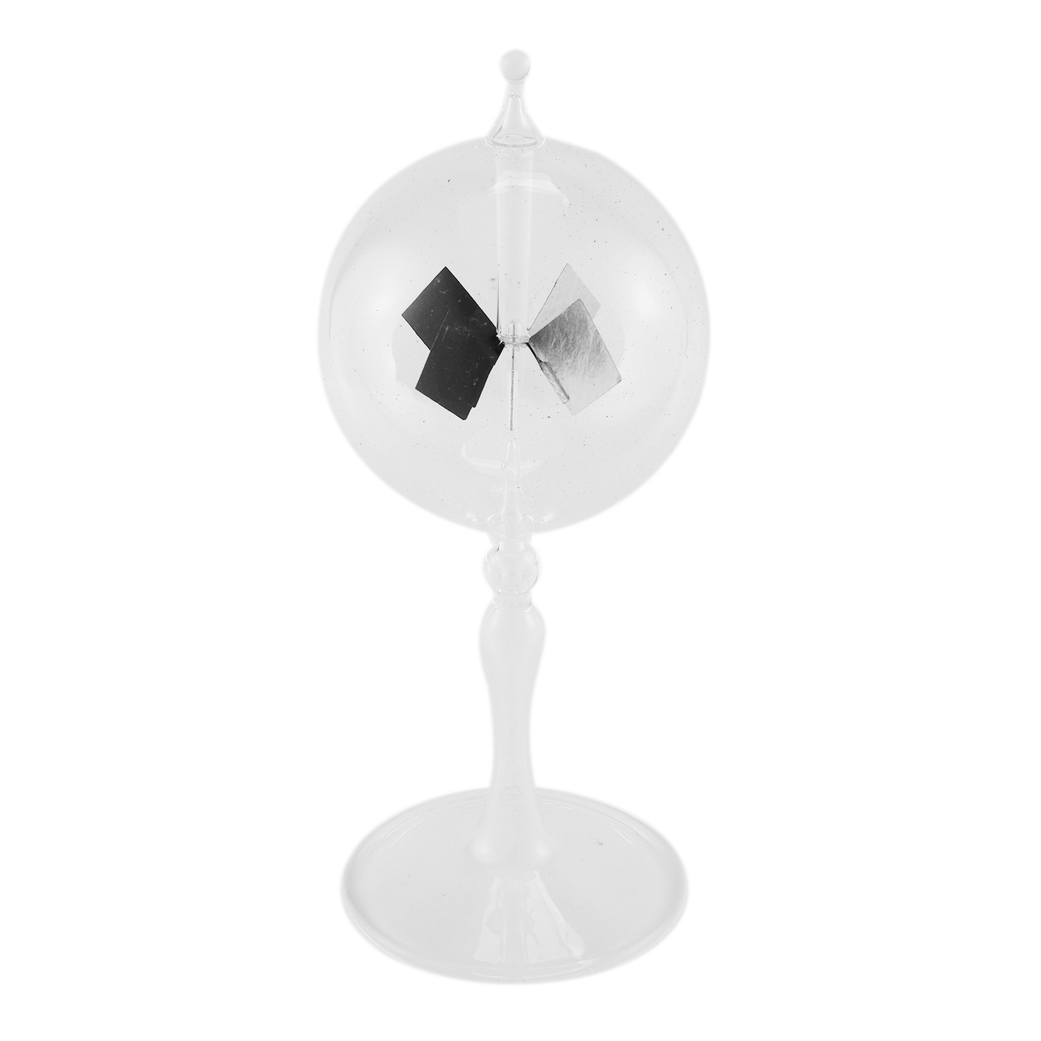 OUMERY 20.5cm Glass Windmill Solar Powered Crookes Radiometer Light Mill/Educational Teaching Study Tool/Office Home Decoration