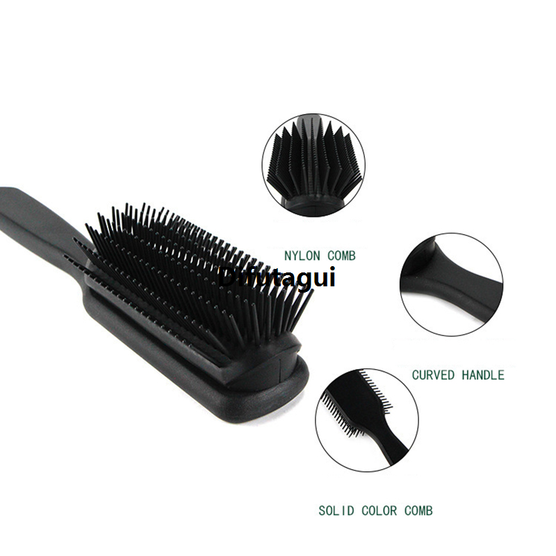 Difutagui GHAN Hair Dry Wet Brush Curl Hair Brush Anti-static Styling Sales promotion Brush Detangling Hair Brush Barrel Hair Combing Tool