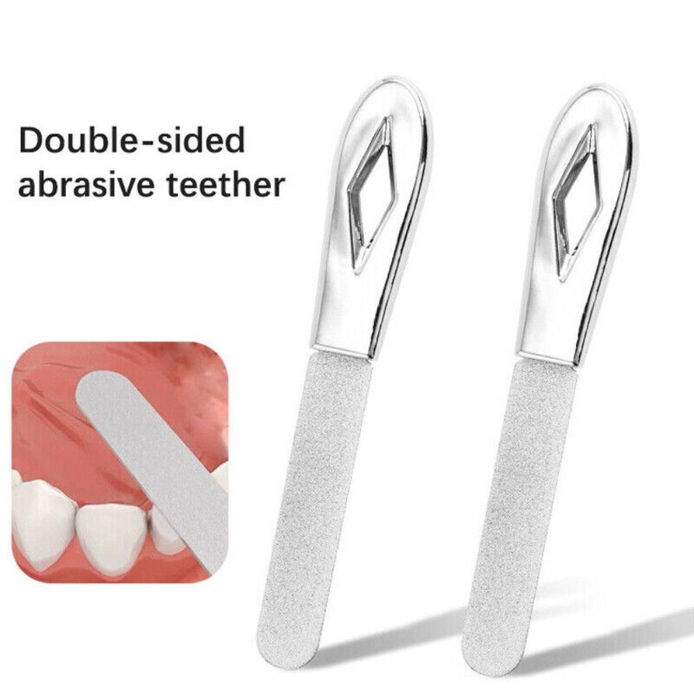 Useful Stainless Steel Teeth File Tooth Grinding Tools Grinding Rod Frosted Surface Dental Correction Tools Buffer Grinding Nail Art Tools