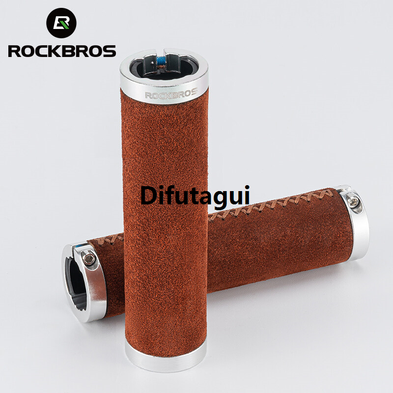 Difutagui ROCKBROS Bicycle Grips MTB Handlebar Grips Non-Slip Mountain Bargain price Bike Handle Leather Comfortable Soft Double