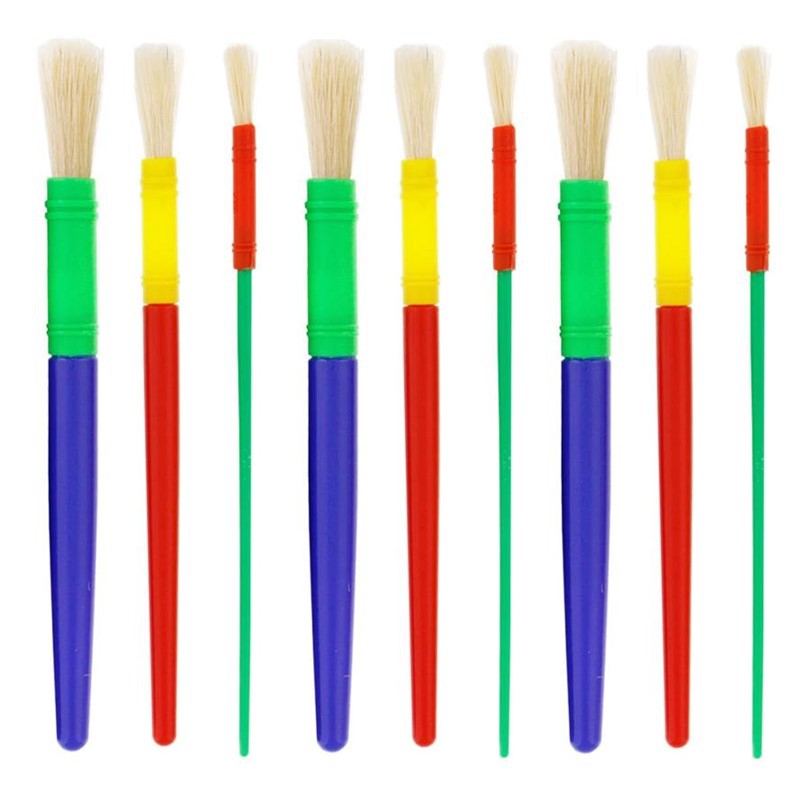 uses it, who praises it】12 Pig bristle oil children's painting painting painting acrylic paint brush suit