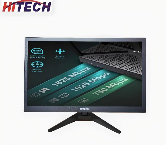 19 Inch LED Monitor Hi-Tech HDMI & VGA Ports , HDMI Cable Included, Black Color Monitor