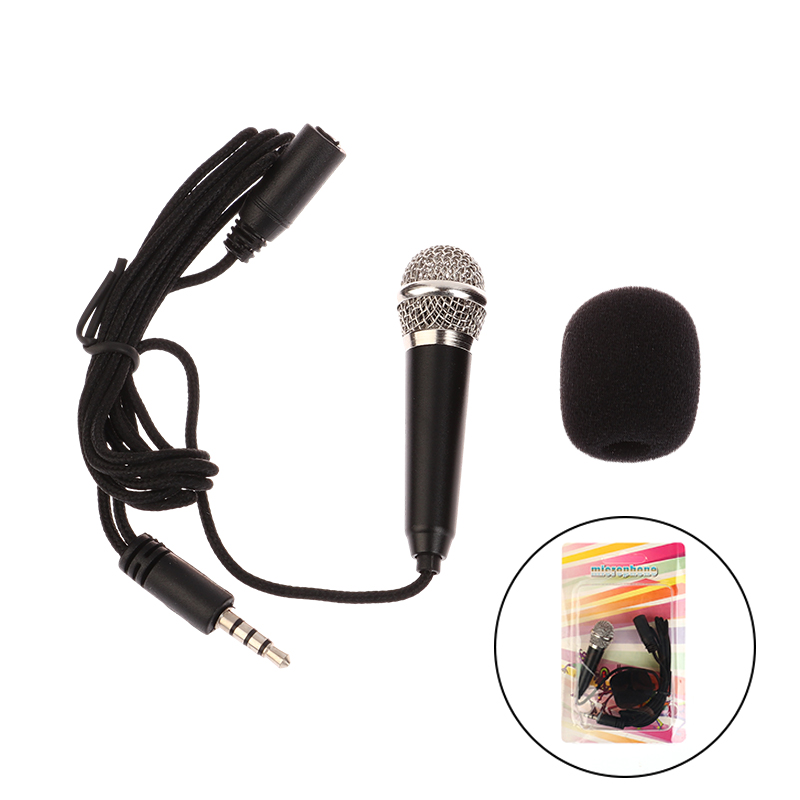 New specials Mini Microphone 3.5mm Portable Karaoke Mic All-in-one Earphone Stereo Wired Headphone In-Ear Headset Singing ArtifactA JUE