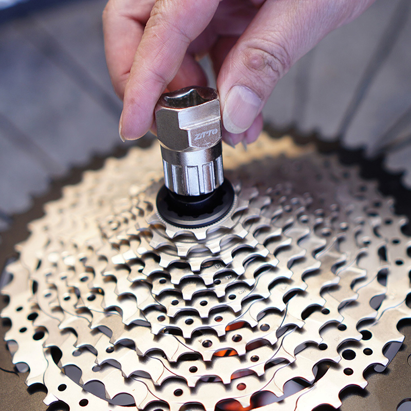 Bicycle Cassette Lockring Removal Install Tool Road Bike Flywheel Sprocket Remover Socket Wrench Repair Maintenance Tool CF8