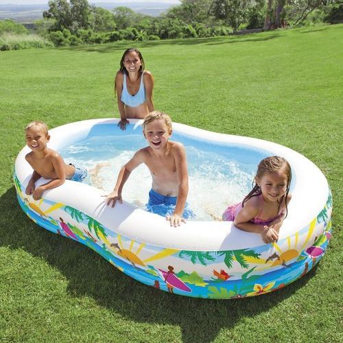 INTEX Swim Center Inflatable Paradise Seaside Kids Swimming Pool - 56490