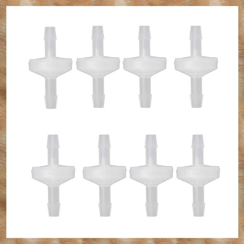 40 Pcs 1/4Inch Check Valve 6mm PVDF One Way Valve Inline Check Valve Non Return Check Valve for Fuel Gas Liquid Air