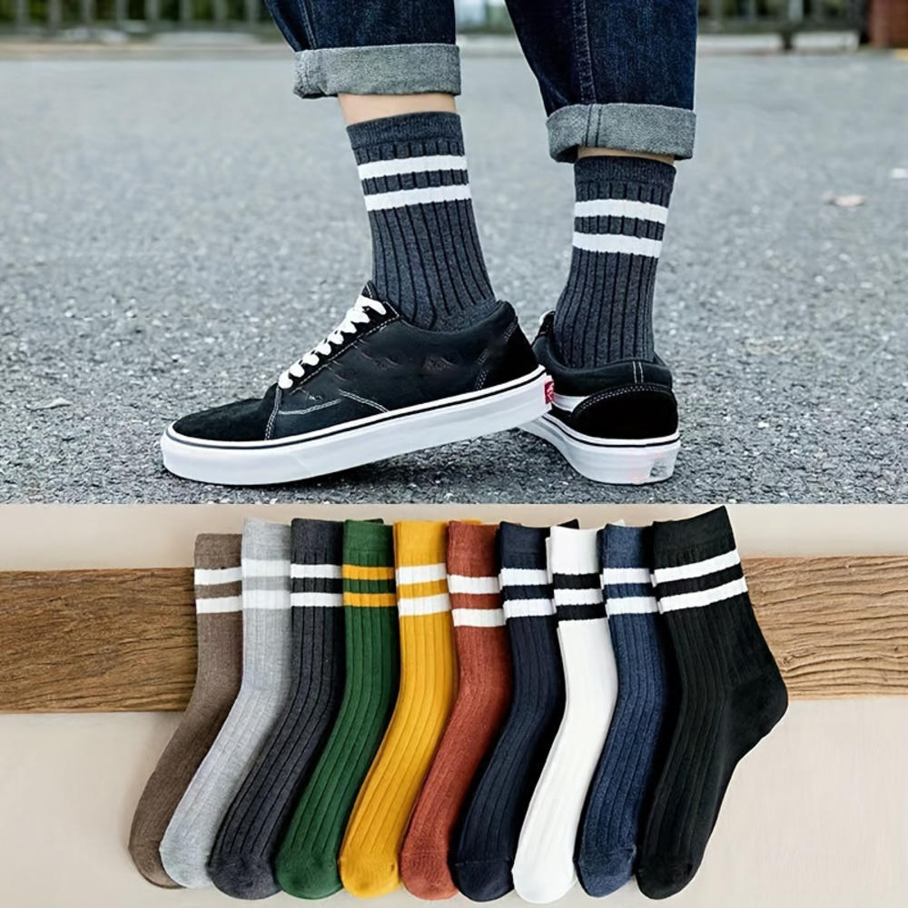 Casual sports wear, suitable for women's socks, cotton and men's socks, solid High Quality color socks, medium tube fashion, light and breathable, blended daily