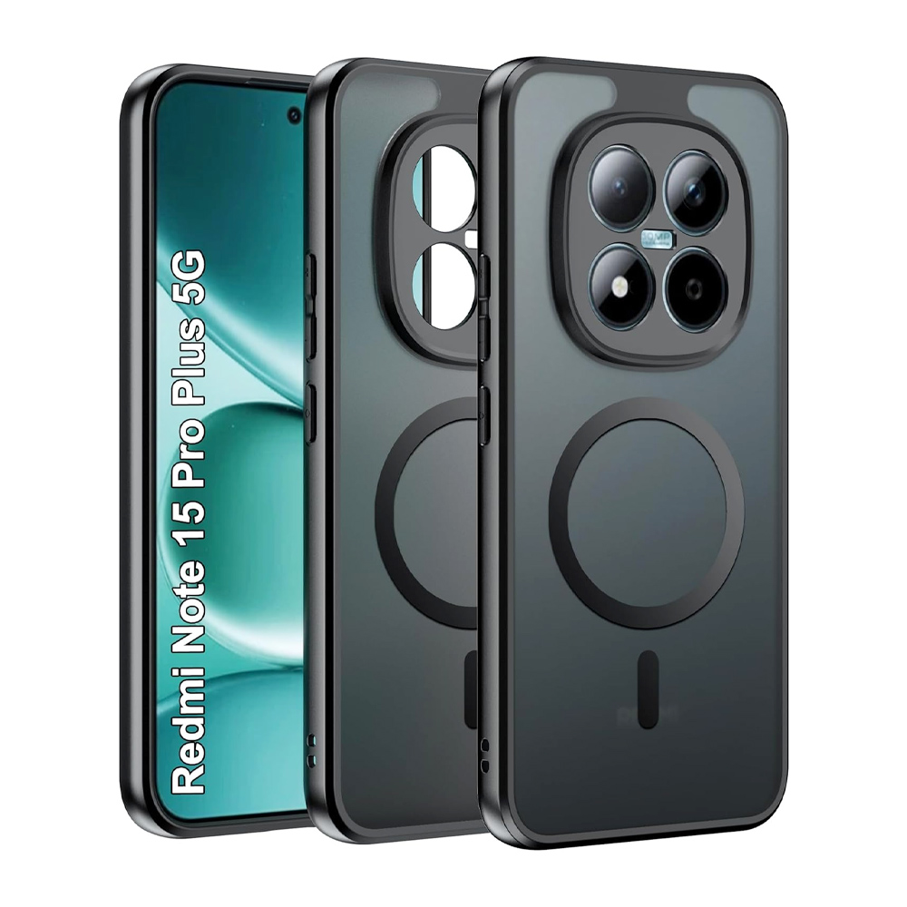 Cover - Redmi Note 15 4G / 5G 2026 Skin Hybrid MagSafe Hard Case Translucent with MagSafe - Black