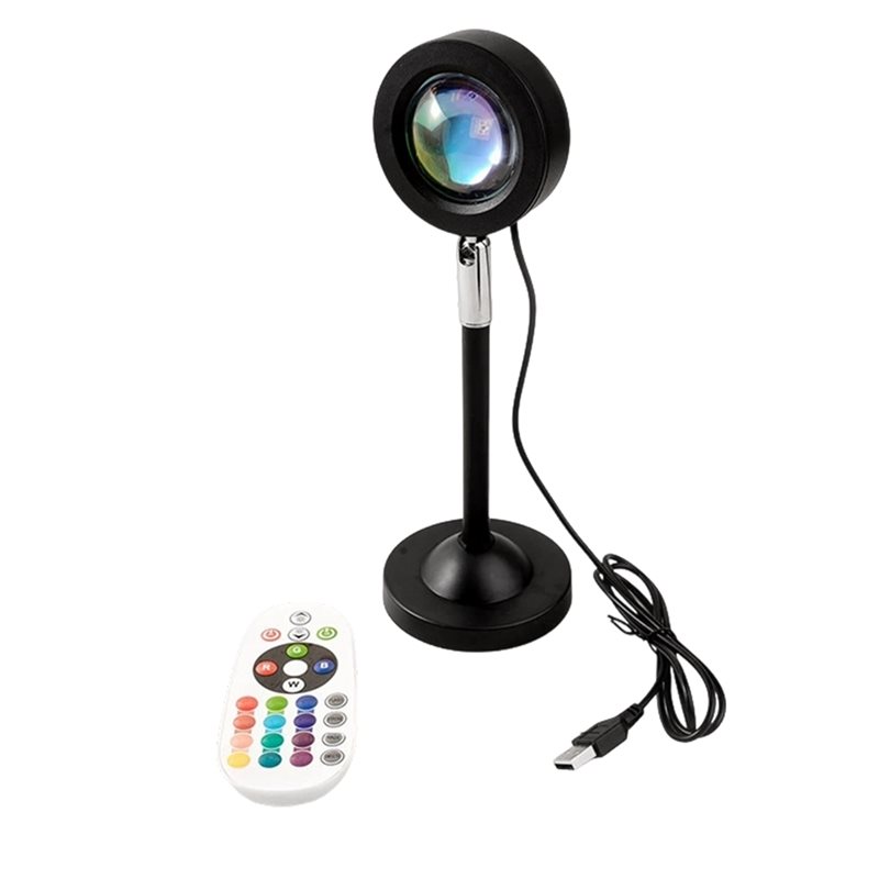 Night Light with Remote Control 16-Color RGB LED Sunset Light Projection Light Color Changing