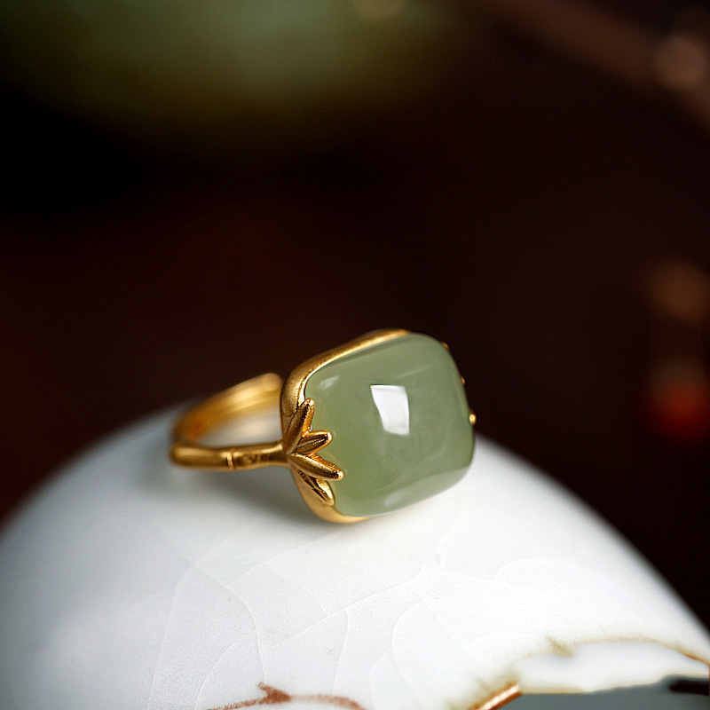【Mega Sale】Opening Adjustable Retro Light Luxury Small Square Sugar Ring Women's Light Luxury Niche Simple for Girlfriend