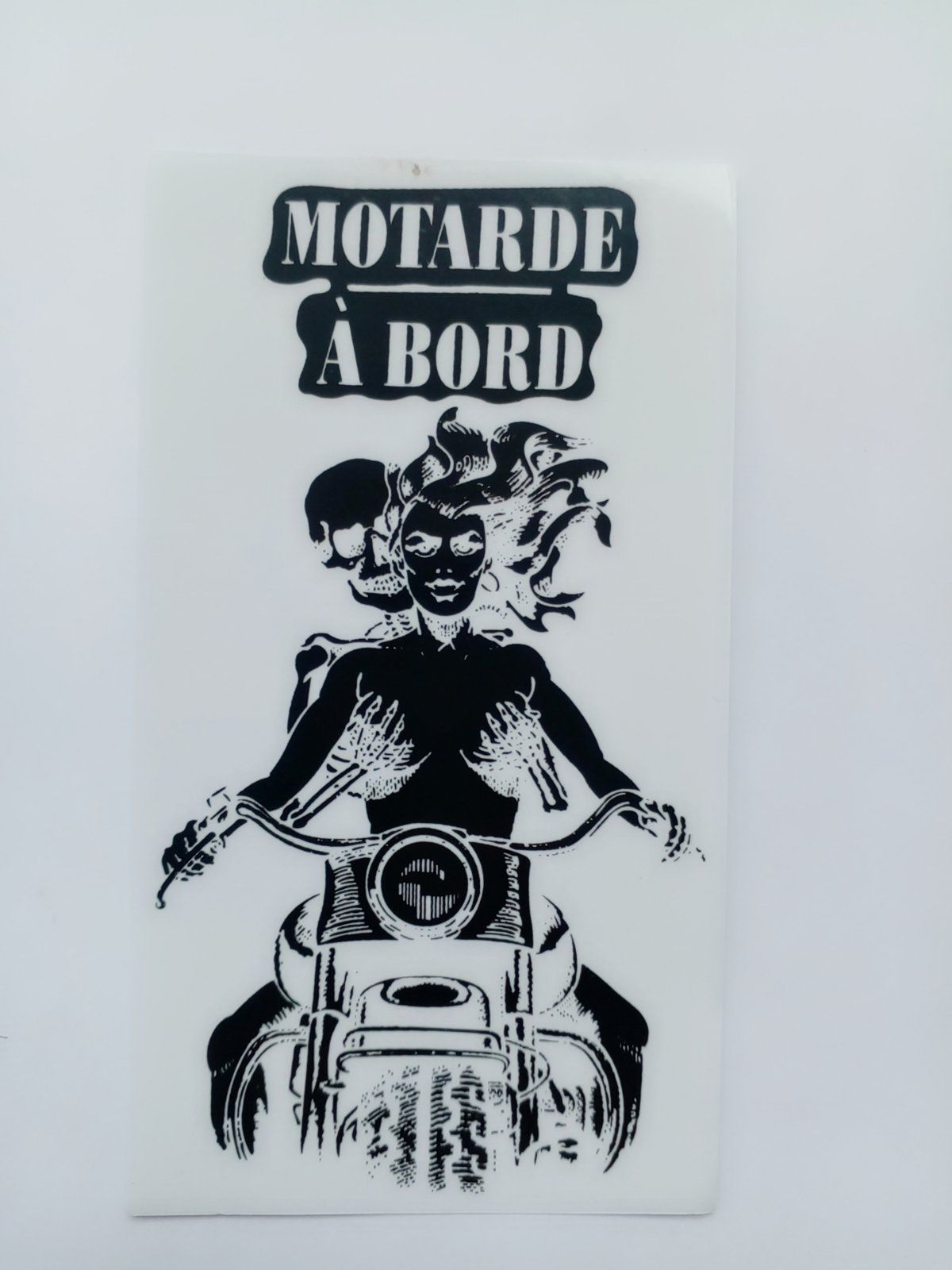 1pcs Motarde A Bord 7/12Cm Sticker For Mobile, Laptop, Bike, Scooter And Car